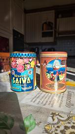 Barattoli in latta vintage da collezione Saiwa