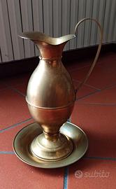 Piatto e brocca - ottone