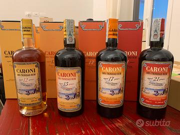 Verticale Caroni rum 4 bottiglie