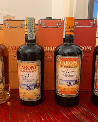 Verticale Caroni rum 4 bottiglie
