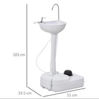 Lavandino Portatile con serbatoio