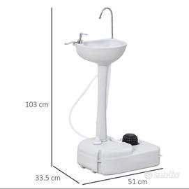 Lavandino Portatile con serbatoio
