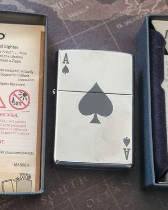 accendino Zippo asso di picche NUOVO completo