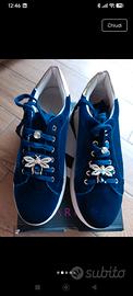 Sneakers in velluto colore blu misura 41 
