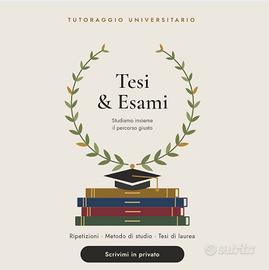 tutor e docenti per supporto tesi e ripetizioni 