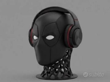 Head 3D Deadpool Interamente Bianco Marvel DC