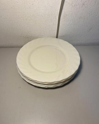 6 Piatti Piani Bormioli Ebro cm. 20 Arcopal Bianco