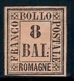 ROMAGNE 8 BAJ ROSA NUOVO CON GOMMA MH *