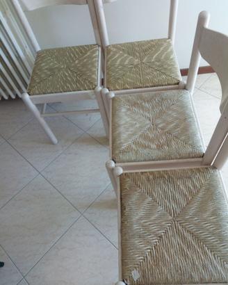 Sedie Thonet + 4 sedie con seduta di paglia