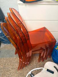 Victoria ghost kartell sedie 4 arancioni