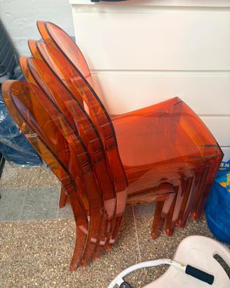 Victoria ghost kartell sedie 4 arancioni