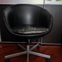 Sedia ufficio in pelle ikea