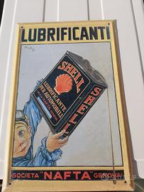 INSEGNA LUBRIFICANTI SHELL TARGA IN RILIEVO