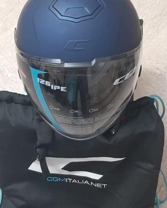 Casco jet CGM 126A IPE MONO Blu satinato
