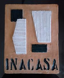 INA CASA PIANO FANFANI FORMELLA ARTISTICA ANNI 50