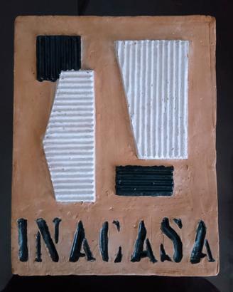 INA CASA PIANO FANFANI FORMELLA ARTISTICA ANNI 50