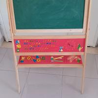 Lavagna per bambini a doppia faccia con cavalletto