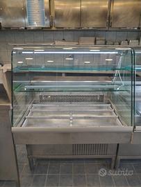 vetrina frigo 3 ripiani interamente in acciaio