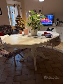 Tavolo ovale shabby chic