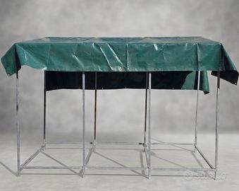 Copertura zincata con telo per protezione pellet 