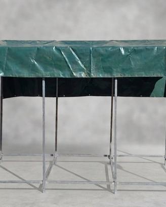 Copertura zincata con telo per protezione pellet 