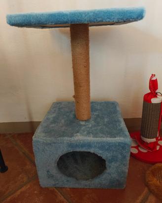 kit gatto con tiragraffi 