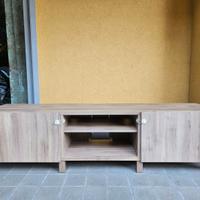 Mobile TV IKEA BESTÅ effetto rovere, piedini extra