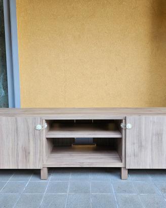 Mobile TV IKEA BESTÅ effetto rovere, piedini extra