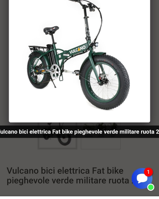 Fatbike Vulcano 20' 4.0 pieghevole velocita'60km/h