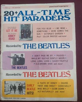 spartito musicale vintage dei Beatles 