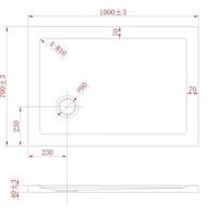 Piatto doccia 70x100