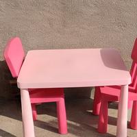 tavolino bimbi Ikea completo di due sedie
