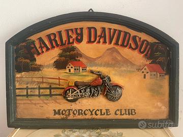 Quadro vintage HARLEY DAVIDSON moto rilievo