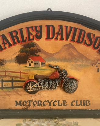 Quadro vintage HARLEY DAVIDSON moto rilievo