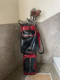 borsa spalding vintage da golf in pelle