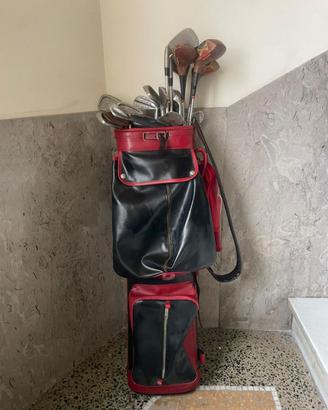 borsa spalding vintage da golf in pelle