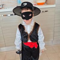 Vestito Carnevale: ZORRO 2/3 anni