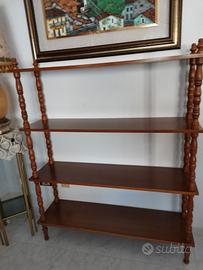 libreria aperta in noce