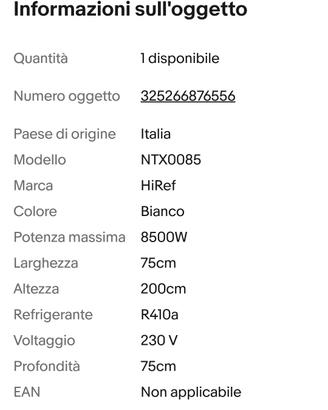 climatizzatore monoblocco x locali tecnici