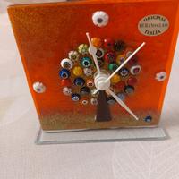 Orologio e vassoio in vetro