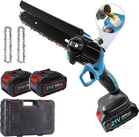 Mini Motosega Elettrica 6 Pollici con 2 Batterie