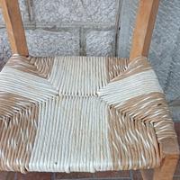 sedie antiche in legno massello con seduta in pagl