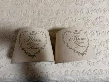 Coppia di paralumi Home sweet home