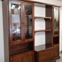 MOBILE RUSTICO DA SOGGIORNO IN LEGNO MASSELLO