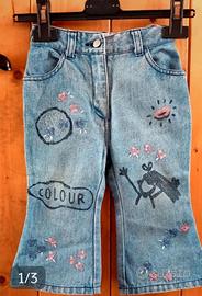 set Giubbino Pantaloni jeans neonata 9/12 mesi