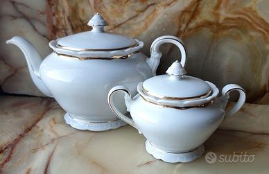 Eegante servizio da tè vintage di Bohemia