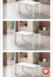 Tavolo wood Mondo convenienza bianco lucido