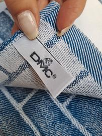 Canovacci da cucina nuovi finemente ricamati a man