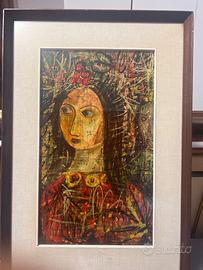 Dipinto Titti Crisafulli - "Omaggio a Campigli" -