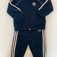 Tuta blu adidas 6/9 mesi